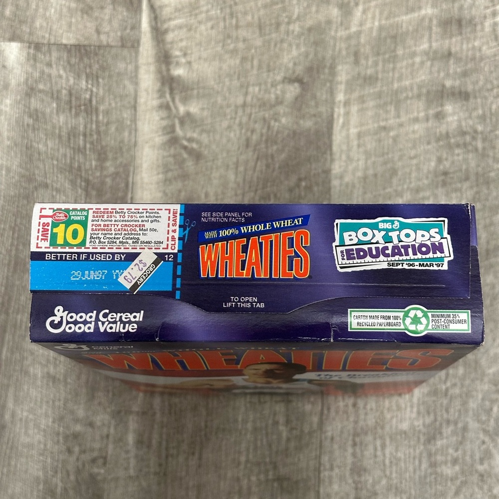 Wheaties Cereal Dan O’Brien USA Olympic Gold Medal Medalist 1996 Original Box - Picture 6 of 7